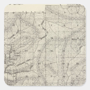 Landkreis Fresno, Kalifornien 9 Quadratischer Aufkleber