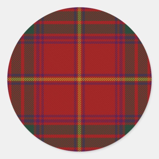 Landkreis Galway Irish Tartan Runder Aufkleber (Vorderseite)