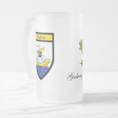 Landkreis-Galwaykarten-u. -Wappen-Tassen Mattglas Bierglas (Vorderseite Links)