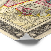 Landkreis-Karte der Staaten von New York Poster (Ecke)