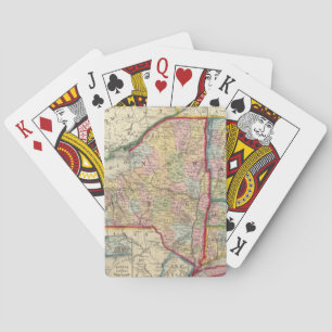 Landkreis-Karte der Staaten von New York Spielkarten