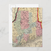 Landkreis-Karte des Staat von Maine Postkarte (Vorne/Hinten)