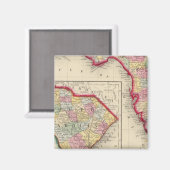 Landkreis Karte von Florida Magnet (Vorderseite/Rückseite)