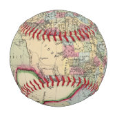 Landkreis-Karte von Texas Baseball (Rückseite)