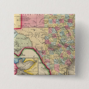 Landkreis Karte von Texas Button