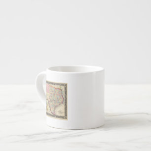 Landkreis-Karte von Texas Espressotasse