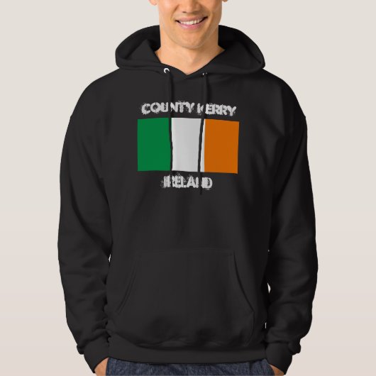 Landkreis Kerry, Irland mit irischer Flagge Hoodie (Vorderseite)