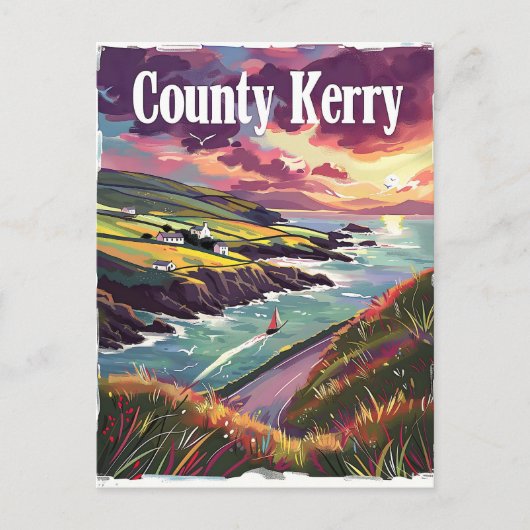 Landkreis Kerry Irland Postkarte (Vorderseite)