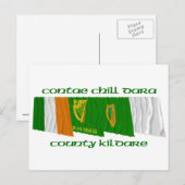 Landkreis Kildare Flags Postkarte (Vorne/Hinten)