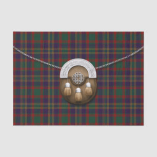 Landkreis-Korkenirischer Tartan und Sporran Seidenpapier