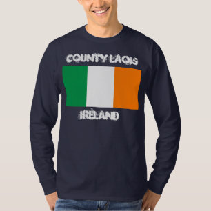 Landkreis Laois, Irland mit irischer Flagge T-Shirt