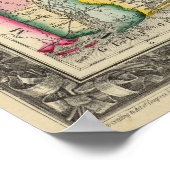 Landkreis Map Georgien und Alabama Poster (Ecke)