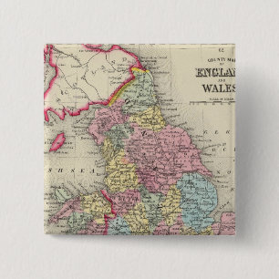 Landkreis Map of England, und Wales Button