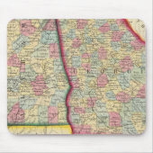Landkreis Map of Georgia und Alabama Mousepad (Vorne)