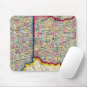 Landkreis Map of Ohio und Indiana Mousepad (Mit Mouse)