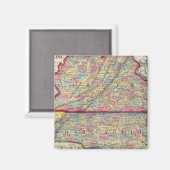 Landkreis Map of Virginia und North Carolina Magnet (Vorderseite/Rückseite)