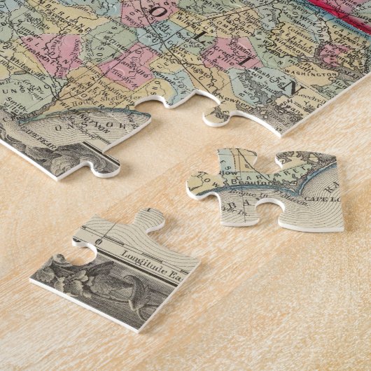 Landkreis Map of Virginia und North Carolina Puzzle (Seite)