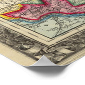 Landkreis Map Pennsylvania, New Jersey Poster (Ecke)