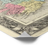 Landkreis Map Schottland Poster (Ecke)