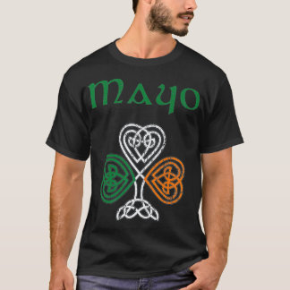 Landkreis Mayo Kleeblatt Irland Flaggenkrebse und  T-Shirt
