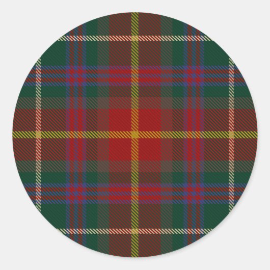 Landkreis Meath Irish Tartan Runder Aufkleber (Vorderseite)