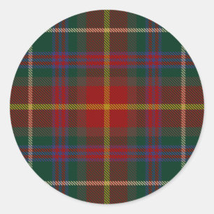 Landkreis Meath Irish Tartan Runder Aufkleber