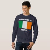 Landkreis Meath, Irland mit irischer Flagge Sweatshirt (Vorne ganz)