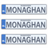 Landkreis Monaghan Irish Reg Plate Decal Stickers Aufkleber (Vorderseite)