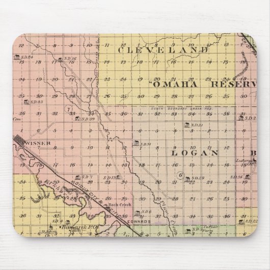 Landkreis, Nebraska Mousepad (Vorne)