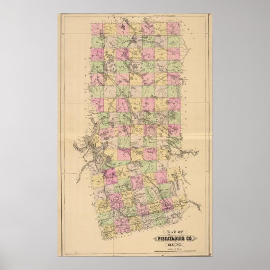 Landkreis Piscataquis, Maine Poster (Vorne)