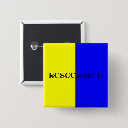 Landkreis Roscommon Flag Abzeichen Button (Vorne & Hinten)