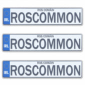 Landkreis Roscommon Irish Reg Plate Decal Stickers Aufkleber (Vorderseite)