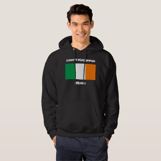 Landkreis Roscommon, Irland mit irischer Flagge Hoodie (Vorne ganz)