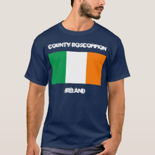 Landkreis Roscommon, Irland mit irischer Flagge T-Shirt