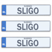 Landkreis Sligo Irish Reg Plate Decal Stickers x3 Aufkleber (Vorderseite)