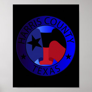 Landkreis Texas Kamala Harris 2024 Wahl Anti Trum Poster
