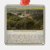 Landkreis Verso Alameda, Oakland und Bucht Silbernes Ornament (Vorne)
