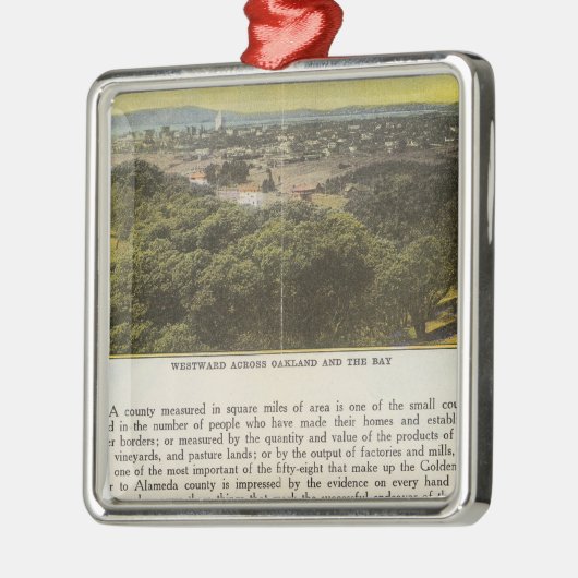 Landkreis Verso Alameda, Oakland und Bucht Silbernes Ornament (Links)