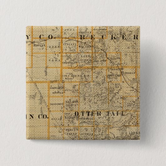 Landkreis von Clay, Wilkin, Becker, Minnesota Button (Vorderseite)