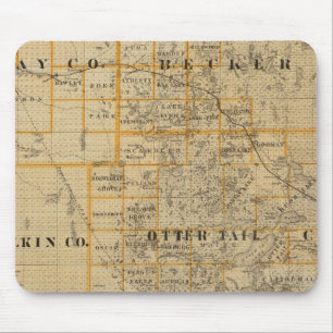 Landkreis von Clay, Wilkin, Becker, Minnesota Mousepad