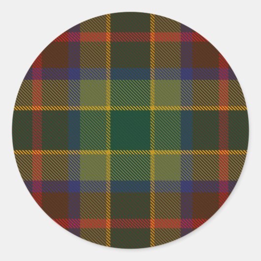 Landkreis Waterford Irish Tartan Runder Aufkleber (Vorderseite)