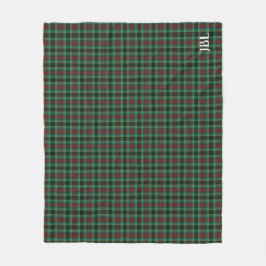 Landkreis Waterford Tartan Monogram Fleecedecke