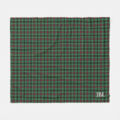 Landkreis Waterford Tartan Monogram Fleecedecke (Vorderseite (Horizontal))