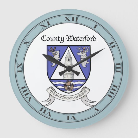 Landkreis Waterford Wall Clock Große Wanduhr (Vorderseite)