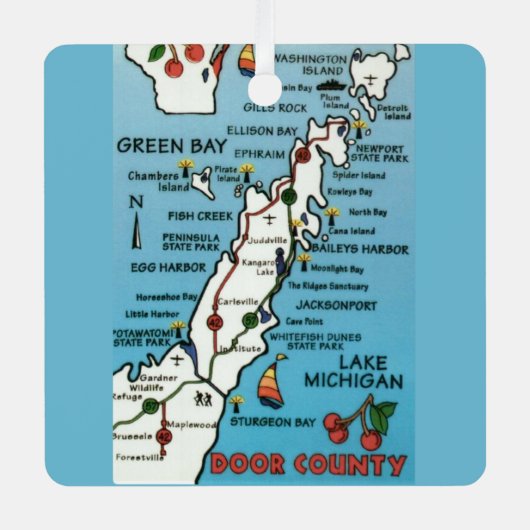 Landkreis Wisconsin Ornament Aus Metall (Vorderseite)