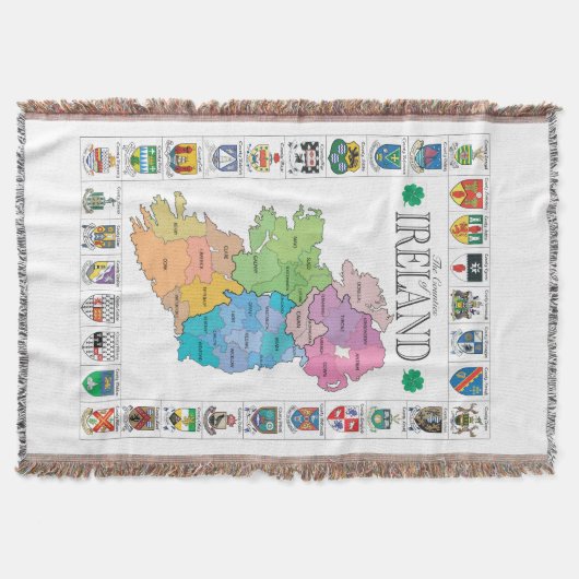 Landkreise der IrlandThrowlanzette Decke (Vorderseite)