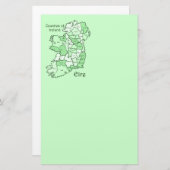 Landkreise von Irland-Karte Briefpapier (Vorne/Hinten)
