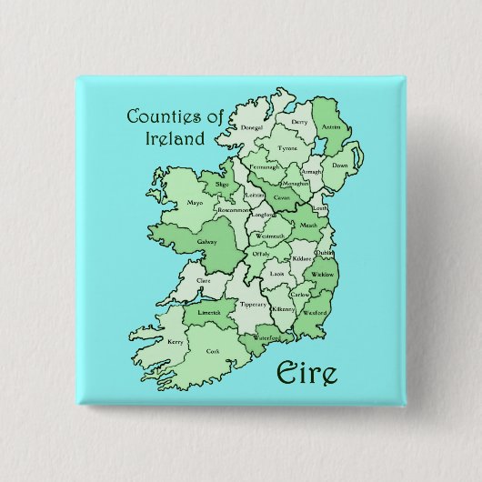 Landkreise von Irland-Karte Button (Vorderseite)