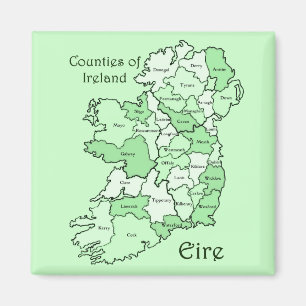 Landkreise von Irland-Karte Magnet
