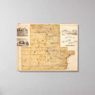 Landkreise von McLeod und von Sibley, Minnesota Leinwanddruck